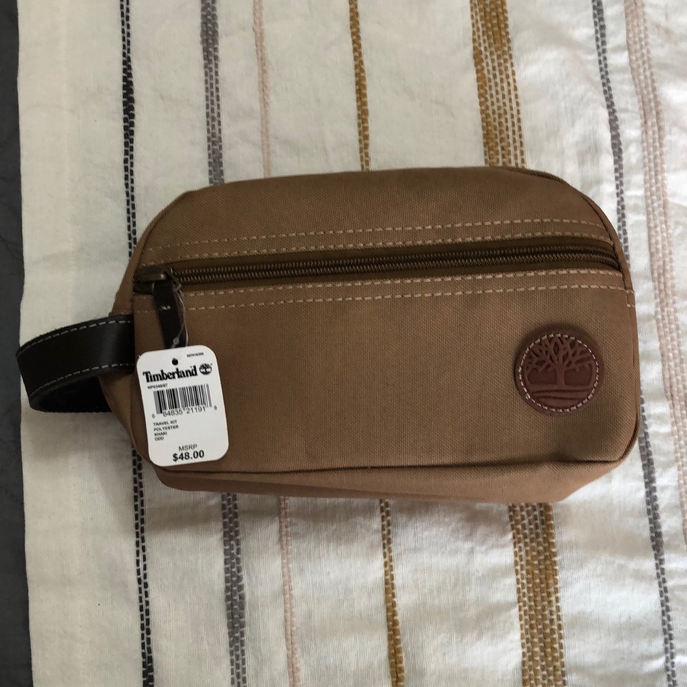 Timberland NWT Travel Case Tan Leather Strap